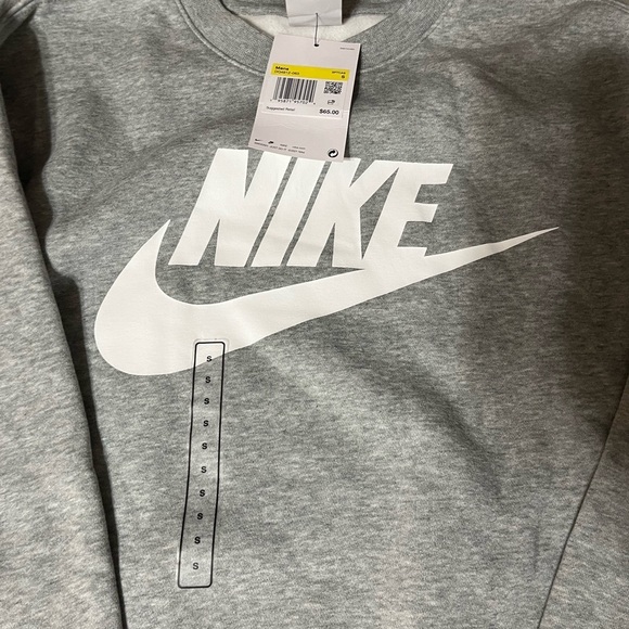 Nike small gray crewneck Mens sweater - Picture 2 of 5